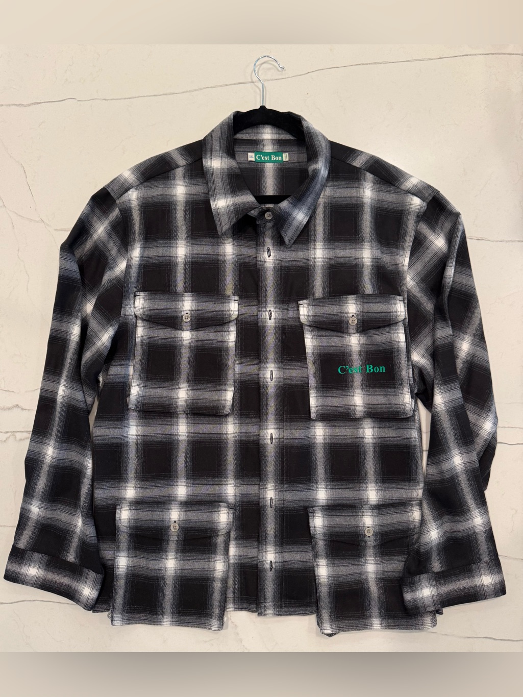 C’est Bon Mens Core Flannel Short, Size Xxl, Nwot